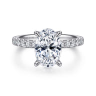 Wallis - 14K Yellow Gold Oval Diamond Engagement Ring