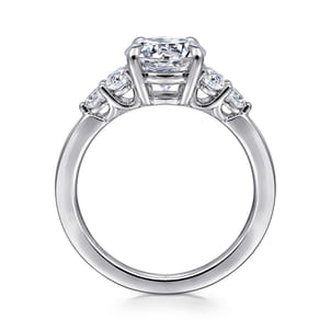 Wave - 14K White Gold Round Diamond Engagement Ring