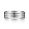 Weston - 14K White Gold 6mm - Men's Wedding Band in Satin Finish
