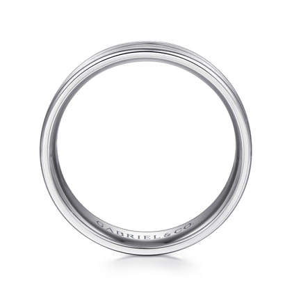 Weston - 14K White Gold 6mm - Men's Wedding Band in Satin Finish