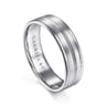 Weston - 14K White Gold 6mm - Men's Wedding Band in Satin Finish
