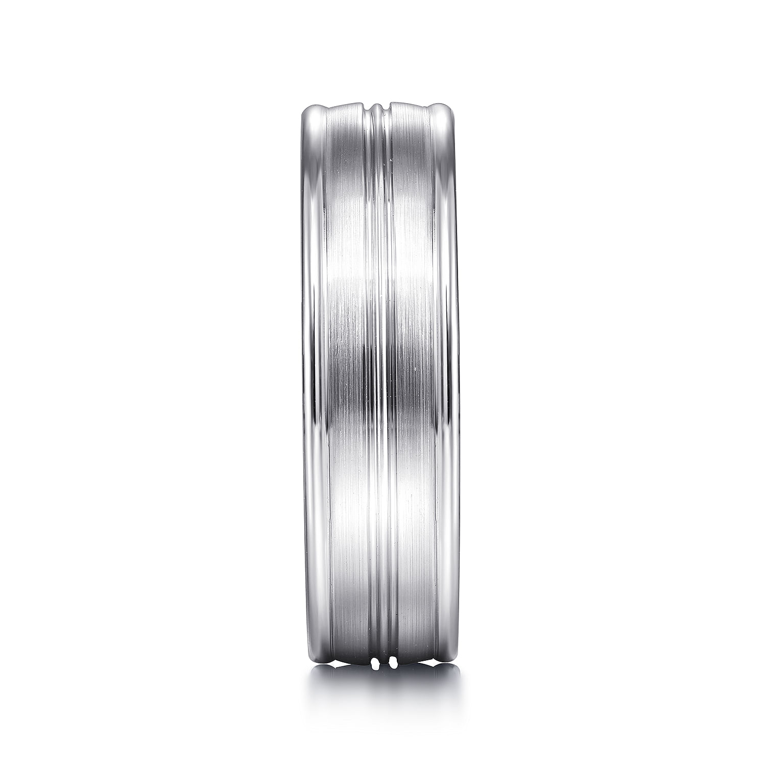 Weston - 14K White Gold 6mm - Men's Wedding Band in Satin Finish