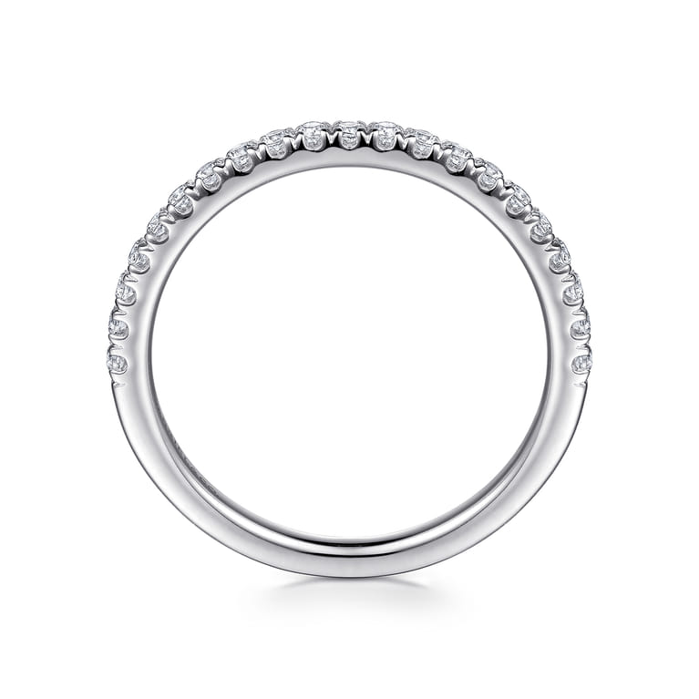 White Plated Alloy Matching Wedding Band - 0.25 ct - Shot 2