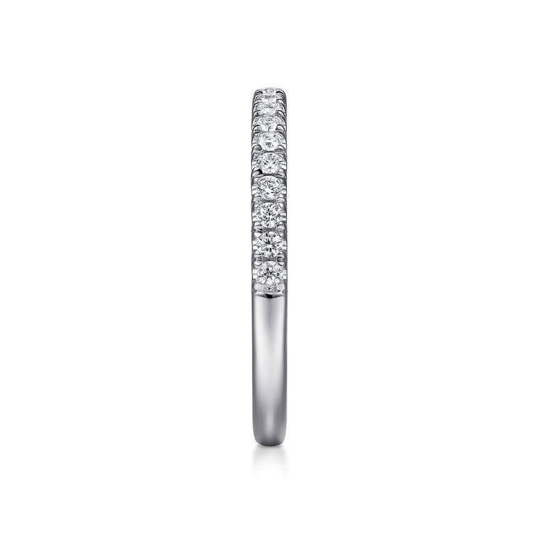 White Plated Alloy Matching Wedding Band - 0.25 ct - Shot 5