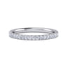 White Plated Alloy Matching Wedding Band - 0.25 ct