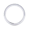 White Plated Alloy Matching Wedding Band - 0.25 ct