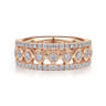 Fancy Wedding Ring in 14k Rose Gold with Round Natural Diamond at Gabriel & Co.