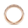 Fancy Wedding Ring in 14k Rose Gold with Round Natural Diamond at Gabriel & Co.