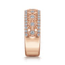 Fancy Wedding Ring in 14k Rose Gold with Round Natural Diamond at Gabriel & Co.