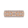 Fancy Wedding Ring in 14k Rose Gold with Round Natural Diamond at Gabriel & Co.