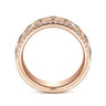 Fancy Wedding Ring in 14k Rose Gold with Round  at Gabriel & Co.
