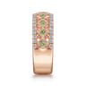 Fancy Wedding Ring in 14k Rose Gold with Round  at Gabriel & Co.