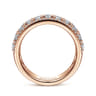 Fancy Wedding Ring in 14k Rose Gold with Oval Natural Diamond at Gabriel & Co.