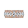 Fancy Wedding Ring in 14k Rose Gold with Oval Natural Diamond at Gabriel & Co.