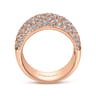 Fancy Wedding Ring in 14k Rose Gold with Round Natural Diamond at Gabriel & Co.