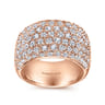Fancy Wedding Ring in 14k Rose Gold with Round Natural Diamond at Gabriel & Co.