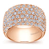 Fancy Wedding Ring in 14k Rose Gold with Round Natural Diamond at Gabriel & Co.