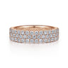 Fancy Wedding Ring in 14k Rose Gold with Round Natural Diamond at Gabriel & Co.