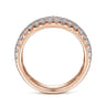 Fancy Wedding Ring in 14k Rose Gold with Round Natural Diamond at Gabriel & Co.