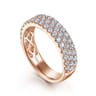 Fancy Wedding Ring in 14k Rose Gold with Round Natural Diamond at Gabriel & Co.