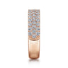 Fancy Wedding Ring in 14k Rose Gold with Round Natural Diamond at Gabriel & Co.