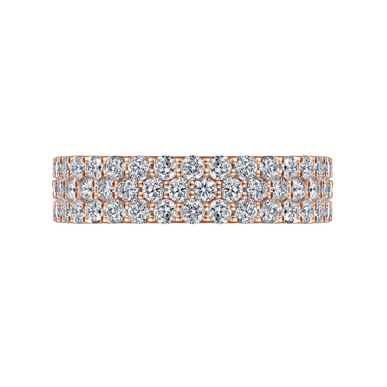 Fancy Wedding Ring in 14k Rose Gold with Round Natural Diamond at Gabriel & Co. - Shot 6