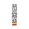 Fancy Wedding Ring in 14k Rose Gold with Baguette Natural Diamond at Gabriel & Co.