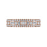 Fancy Wedding Ring in 14k Rose Gold with Baguette Natural Diamond at Gabriel & Co.