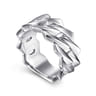 Wide 14K White Gold Chain Link Band in High Polished Finish
