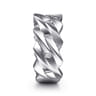 Wide 14K White Gold Chain Link Band in High Polished Finish