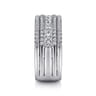 Fancy Wedding Ring in 14k White Gold with Princess Cut Natural Diamond at Gabriel & Co.