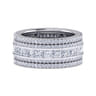 Eternity Band Wedding Ring in 14k White Gold with Round Natural Diamond at Gabriel & Co.