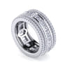 Eternity Band Wedding Ring in 14k White Gold with Round Natural Diamond at Gabriel & Co.