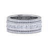 Eternity Band Wedding Ring in 14k White Gold with Round Natural Diamond at Gabriel & Co.