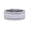 Eternity Band Wedding Ring in 14k White Gold with Round Natural Diamond at Gabriel & Co.