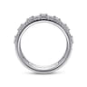 Fancy Wedding Ring in 14k White Gold with Round Natural Diamond at Gabriel & Co.