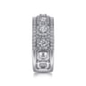 Fancy Wedding Ring in 14k White Gold with Round Natural Diamond at Gabriel & Co.