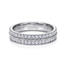 Fancy Wedding Ring in 14k White Gold with Round Natural Diamond at Gabriel & Co.