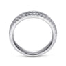 Fancy Wedding Ring in 14k White Gold with Round Natural Diamond at Gabriel & Co.