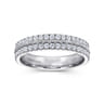 Fancy Wedding Ring in 14k White Gold with Round Natural Diamond at Gabriel & Co.