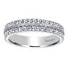 Fancy Wedding Ring in 14k White Gold with Round Natural Diamond at Gabriel & Co.