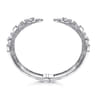 Wide 14K White Gold Diamond Burst Split Cuff Bracelet - 5.33 ct