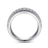 Fancy Wedding Ring in 14k White Gold with Round Natural Diamond at Gabriel & Co.