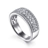 Fancy Wedding Ring in 14k White Gold with Round Natural Diamond at Gabriel & Co.