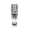 Fancy Wedding Ring in 14k White Gold with Round Natural Diamond at Gabriel & Co.