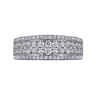 Fancy Wedding Ring in 14k White Gold with Round Natural Diamond at Gabriel & Co.