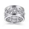 Fancy Wedding Ring in 14k White Gold with Round Natural Diamond at Gabriel & Co.