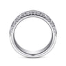 Fancy Wedding Ring in 14k White Gold with Round Natural Diamond at Gabriel & Co.