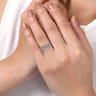Fancy Wedding Ring in 14k White Gold with Round Natural Diamond at Gabriel & Co.