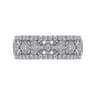 Fancy Wedding Ring in 14k White Gold with Round Natural Diamond at Gabriel & Co.